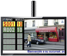 Pantalla multimedia del Controlador Integral de Turnos